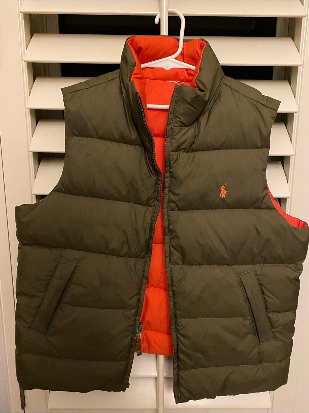 Polo by Ralph Lauren Olive & Orange Reversible Puffer Vest - Boys